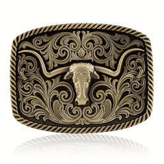 Western Cowboy Bull Head Belt Buckle Novelty