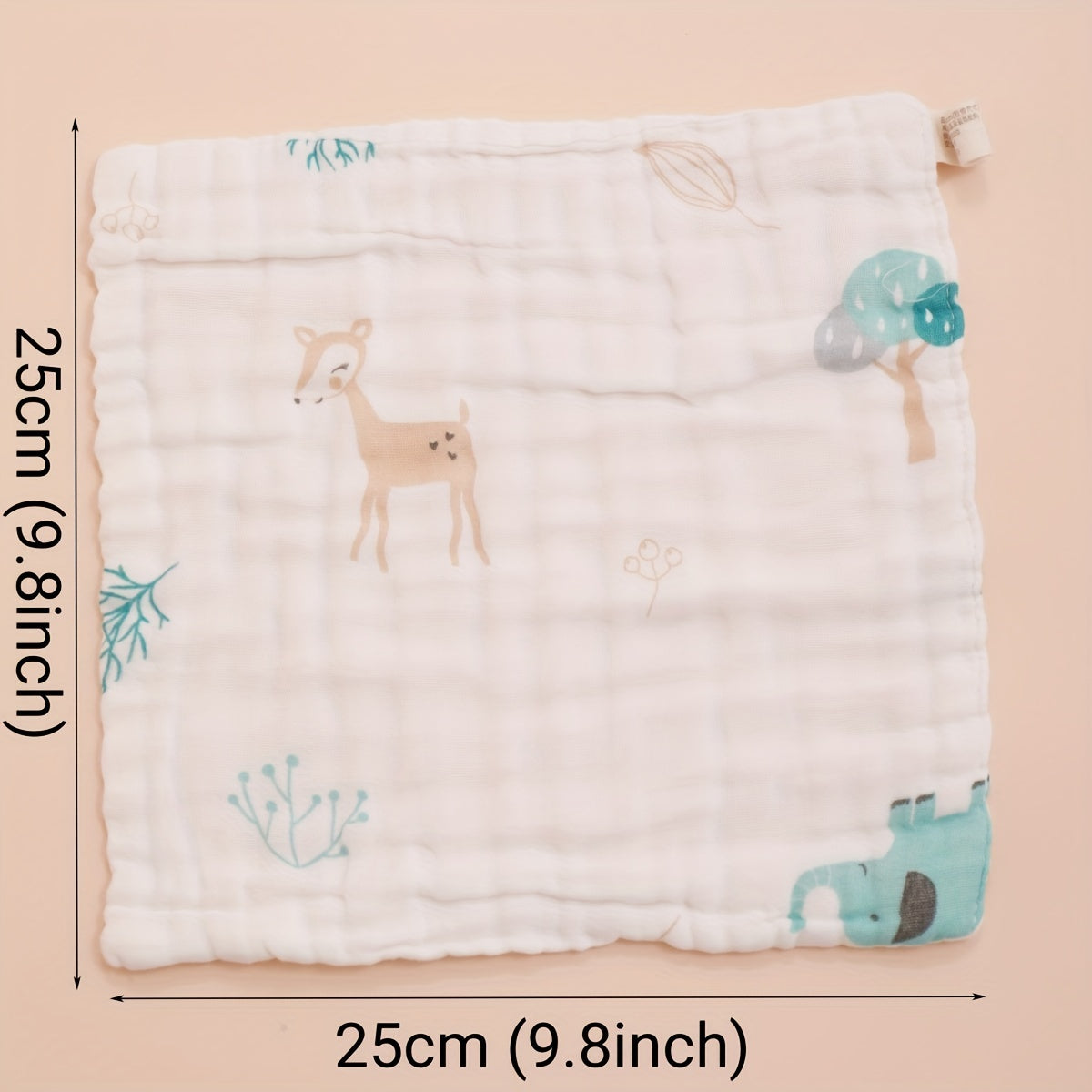 6pcs Baby Handkerchief Square Towel Bath Towels Face Washcloth Muslin Fabric