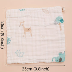 6pcs Baby Handkerchief Square Towel Bath Towels Face Washcloth Muslin Fabric