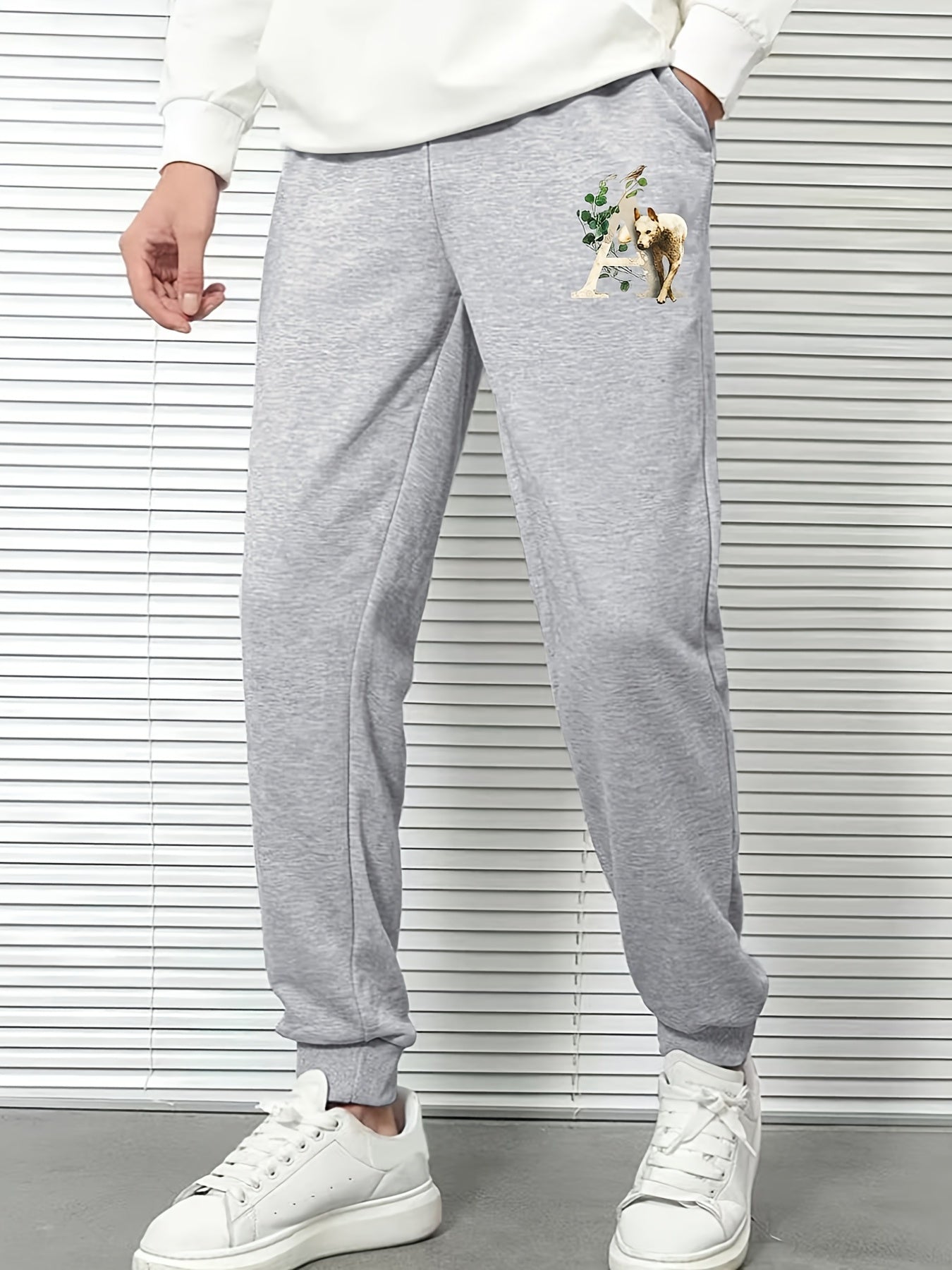 Men s Casual Cartoon Print Jogger Pants Loose Sweatpants