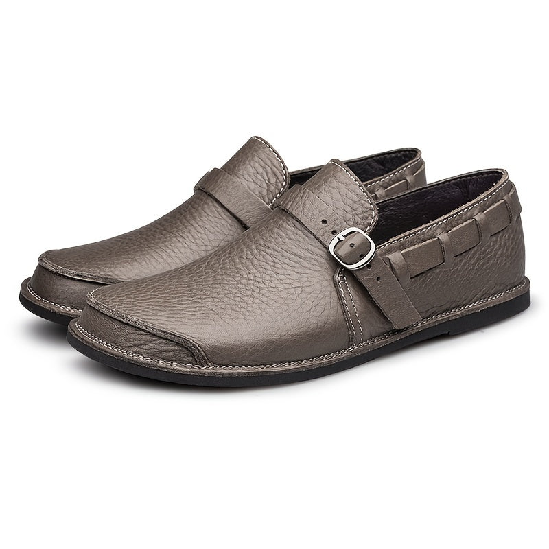 Men's Buckle Loafer Boat Shoes Lightweight Slip On Flat Shoes