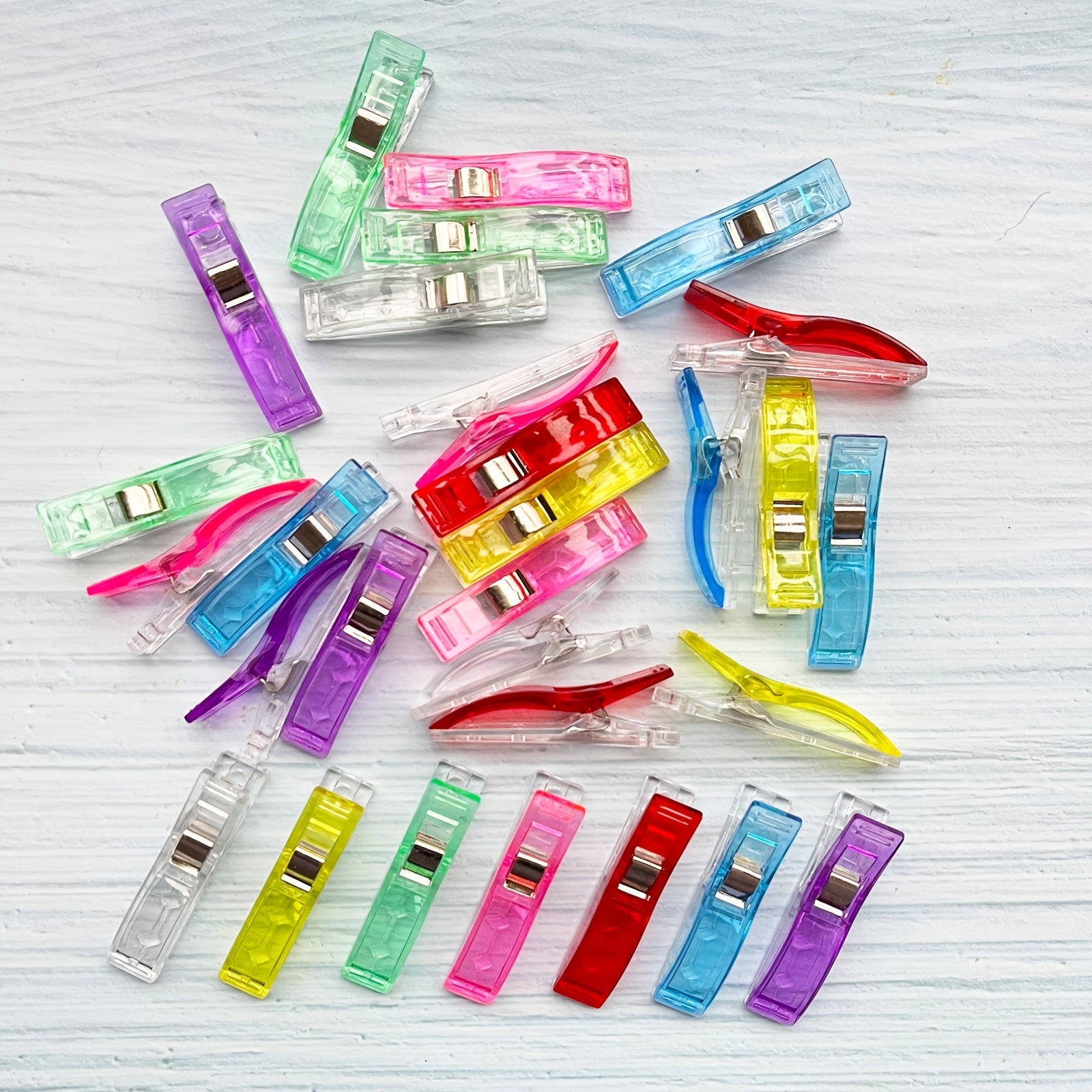 20pcs Large Plastic Sewing Clips Fabric Clips for Quilting Crochet Knitting