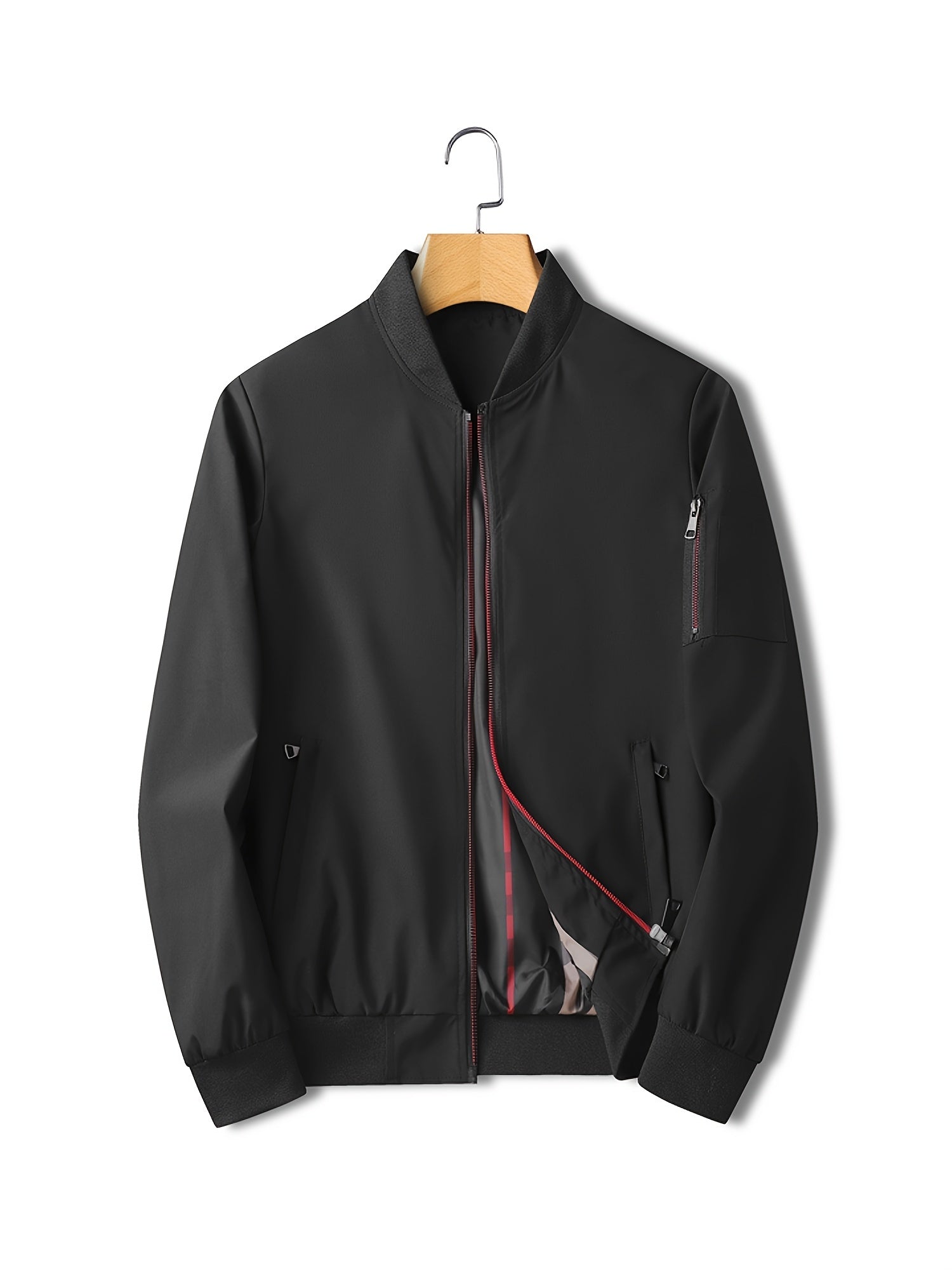 Men's Casual Zipper Baseball Collar Jackets