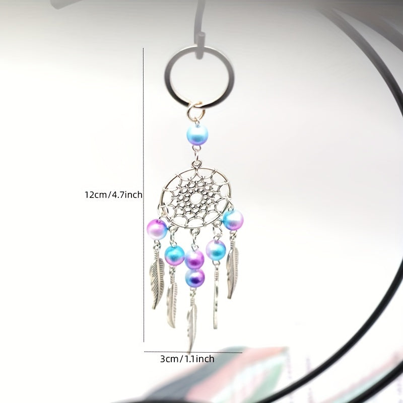 Star Butterfly Keychain Pendant Dream Catcher Metal Keyring Ornament