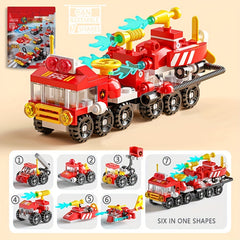 Fire Engine Building Blocks DIY Auto Assembled Toy