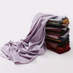 Solid Satin Beach Towel Square Scarf Hijab