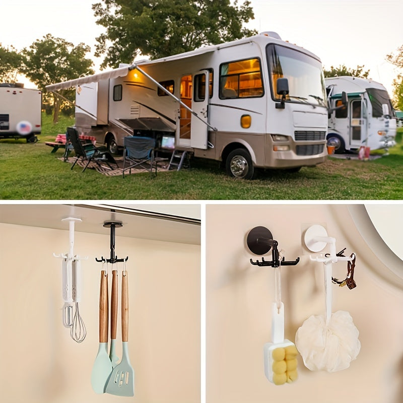 Rotating Hook Self adhesive No trace Hook Punch Sticky Hook