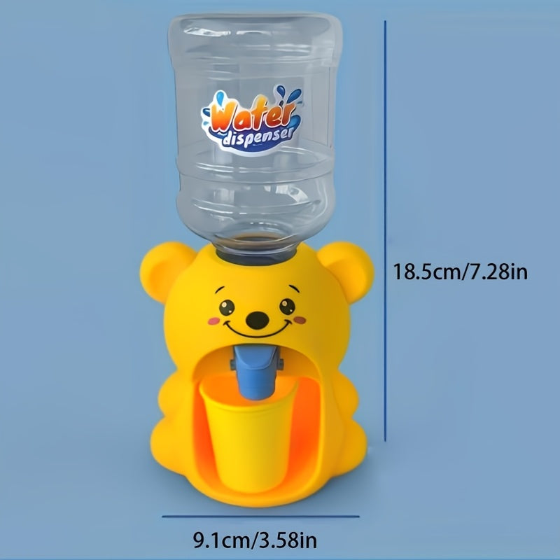 Kids Mini Water Dispenser Toy Cartoon Plastic Pretend Play Kitchen Accessory