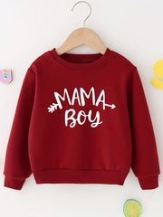 Boys Casual Pullover Sweatshirt Long Sleeve Crew Neck Tops