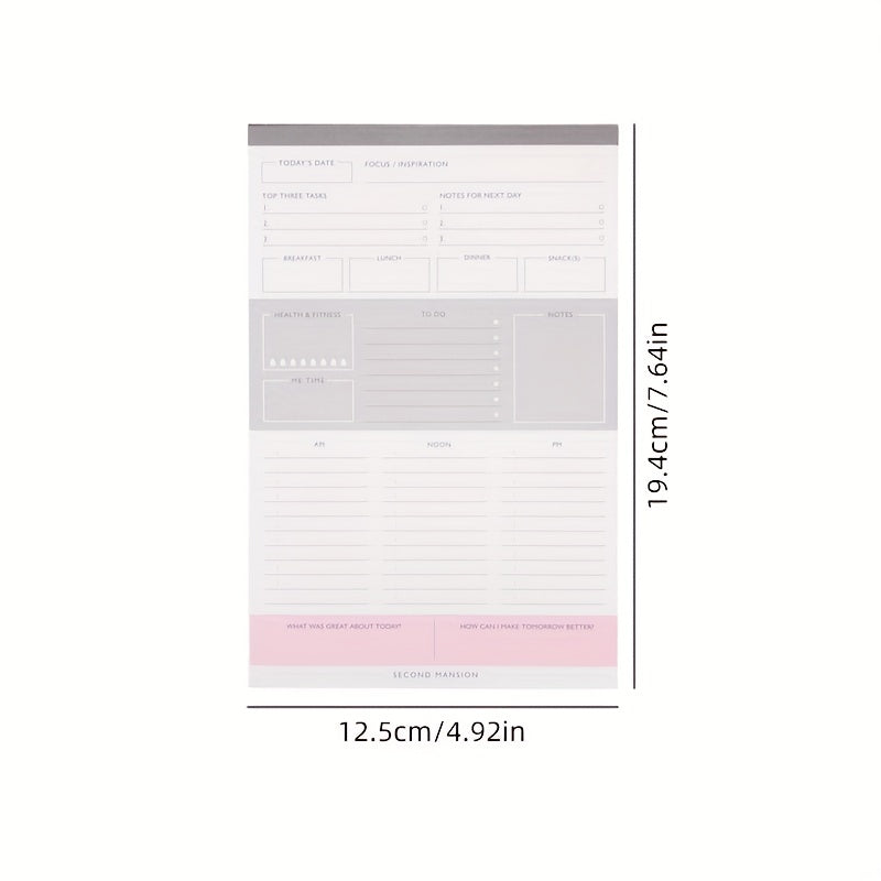 Tearable Weekly Schedule Notebook 60 Sheets