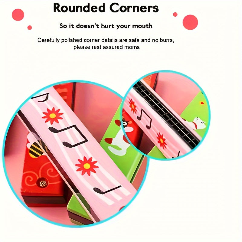 16 Hole Harmonica Toy Instrument for Kids, Musical Toy for 3-6 Years