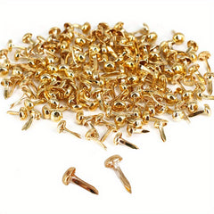 100pcs Mini Metal Pad Fasteners DIY Crafts Colorful Round Two Pin Mushroom Nails