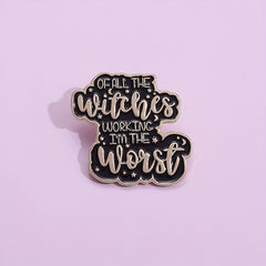 Worst Witch Enamel Pins Gothic Punk Brooches Lapel Badges Jewelry Gift