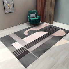 Modern Abstract Geometric Area Rug Non Shedding Floor Carpet