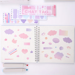20 Gradient Purple Label Index Stickers Single Book 20 Sheets