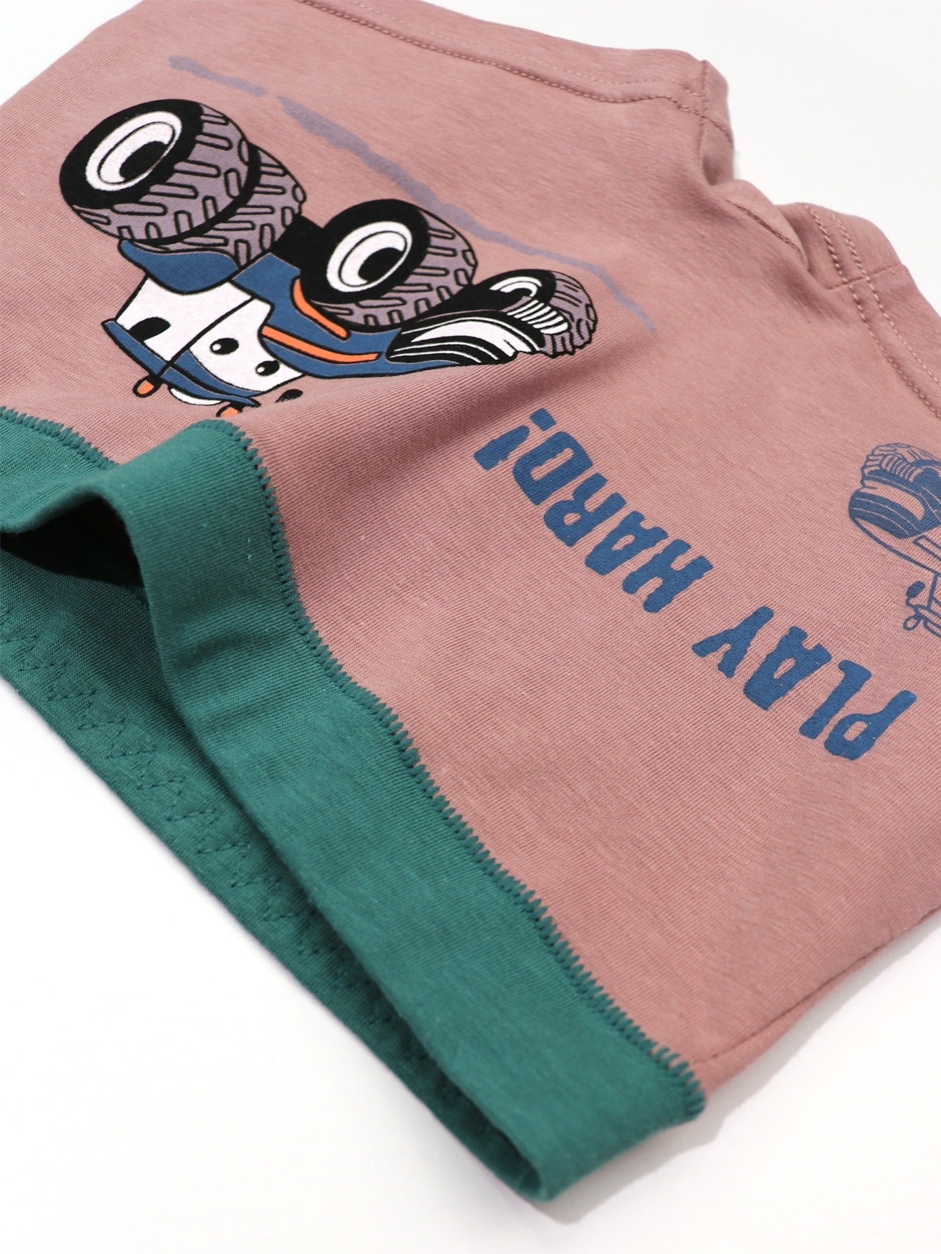 5pcs Boys Cartoon Car & Dinosaur Boxer Briefs