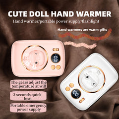 USB Multifunctional Hand Warmer Portable Mobile Charging Bank Strong Light