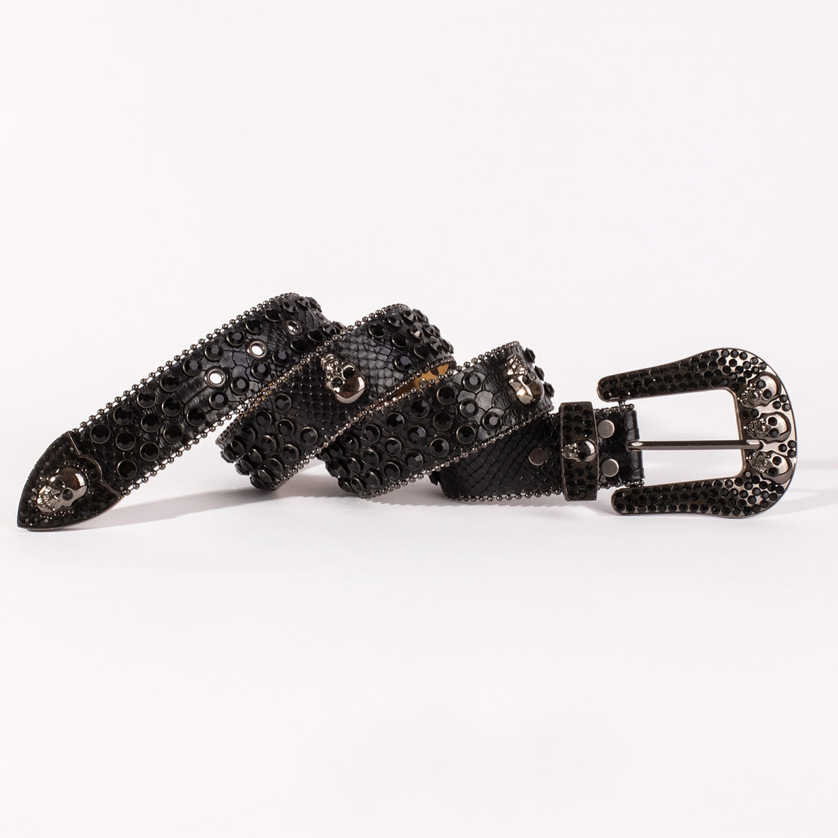 Skull Metal Buckle Belt Bling Rhinestone Western Hip Hop Jeans Pants Belts