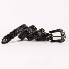 Skull Metal Buckle Belt Bling Rhinestone Western Hip Hop Jeans Pants Belts