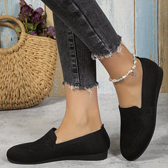 Women's Light Mesh Panel Slip On Flat Shoes