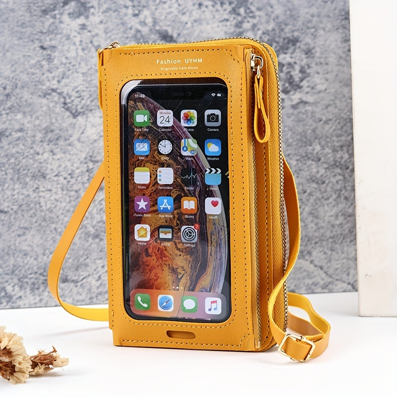 Touch Screen Phone Bag Zipper Crossbody Shoulder Bag