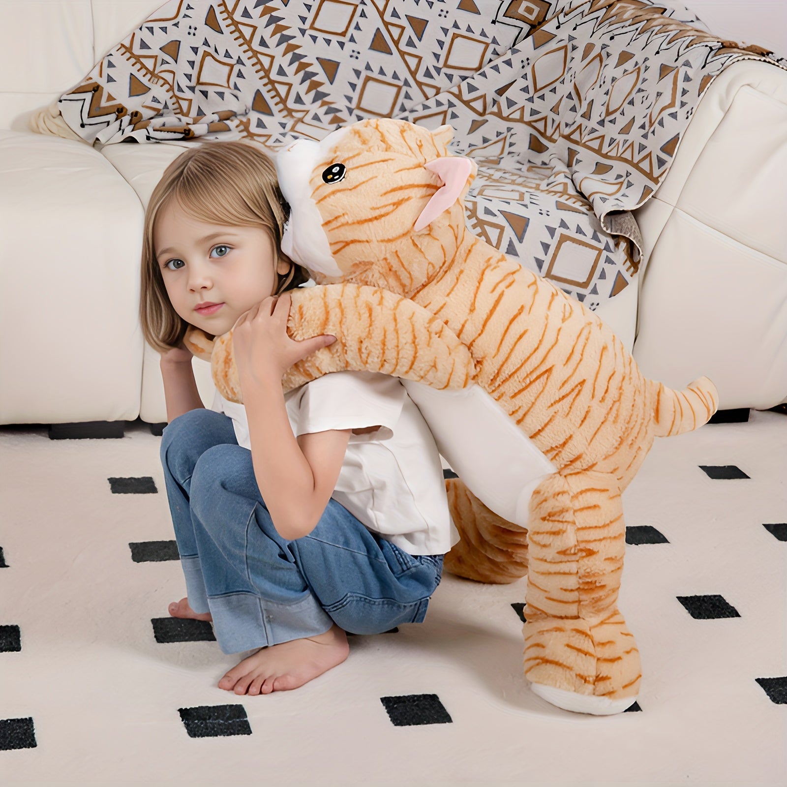 32 Inch Giant Soft Cat Plush Toy - Adorable Cuddle Pillow