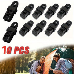 10pcs Tent Canopy Clips Outdoor Wind Rope Fixed Clips Camping Accessories