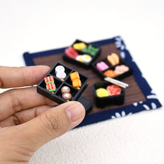 Japanese Bento Box Scene Decor Miniatures for Dollhouses