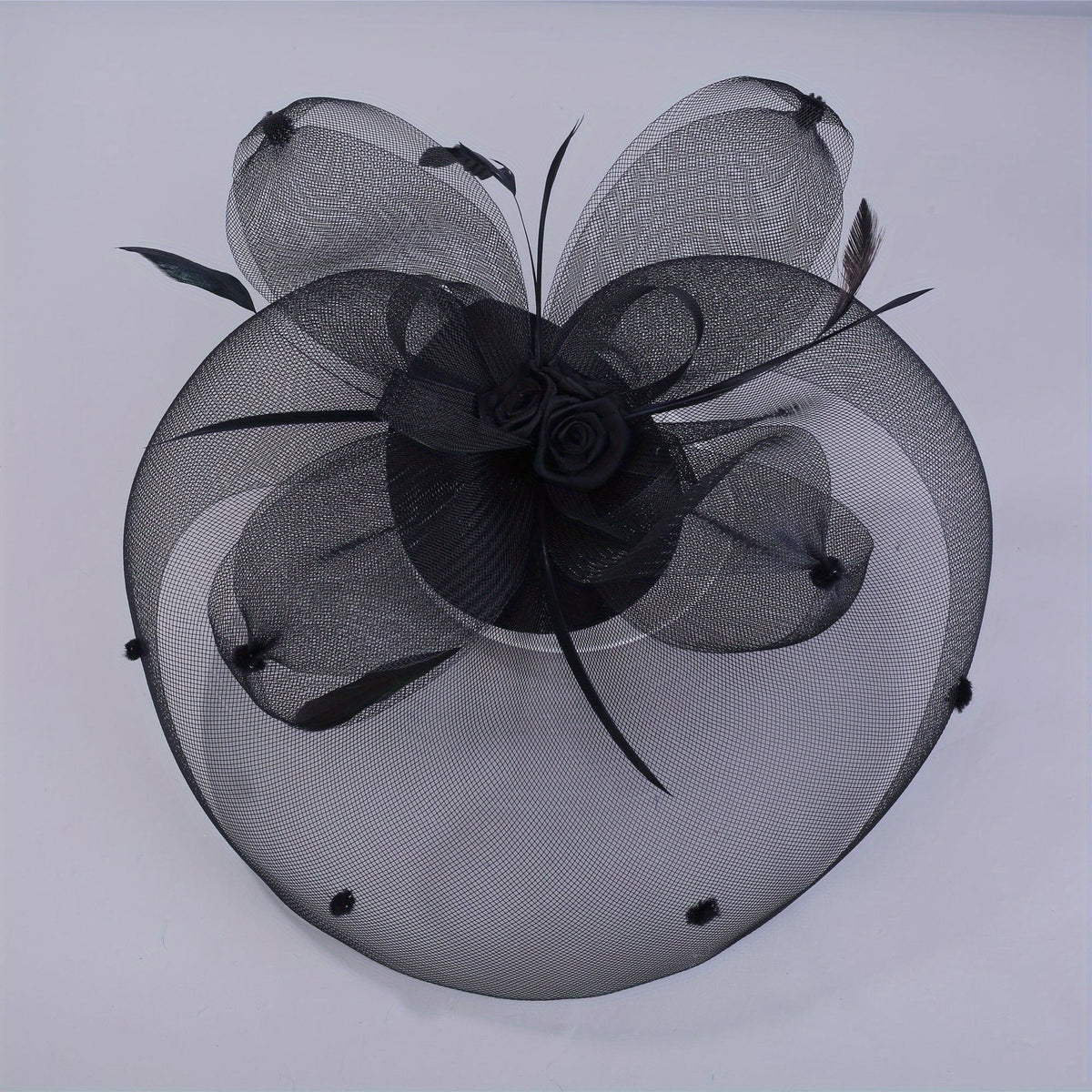 Mesh Head Piece with Faux Feather Hair Accessories for Party