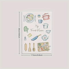 Large Size B5 Blank Recipe Book for 80 Recipes