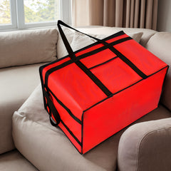 Large Insulated Food Bag with Zipper Top Reusable Washable PVC Tote for Catering