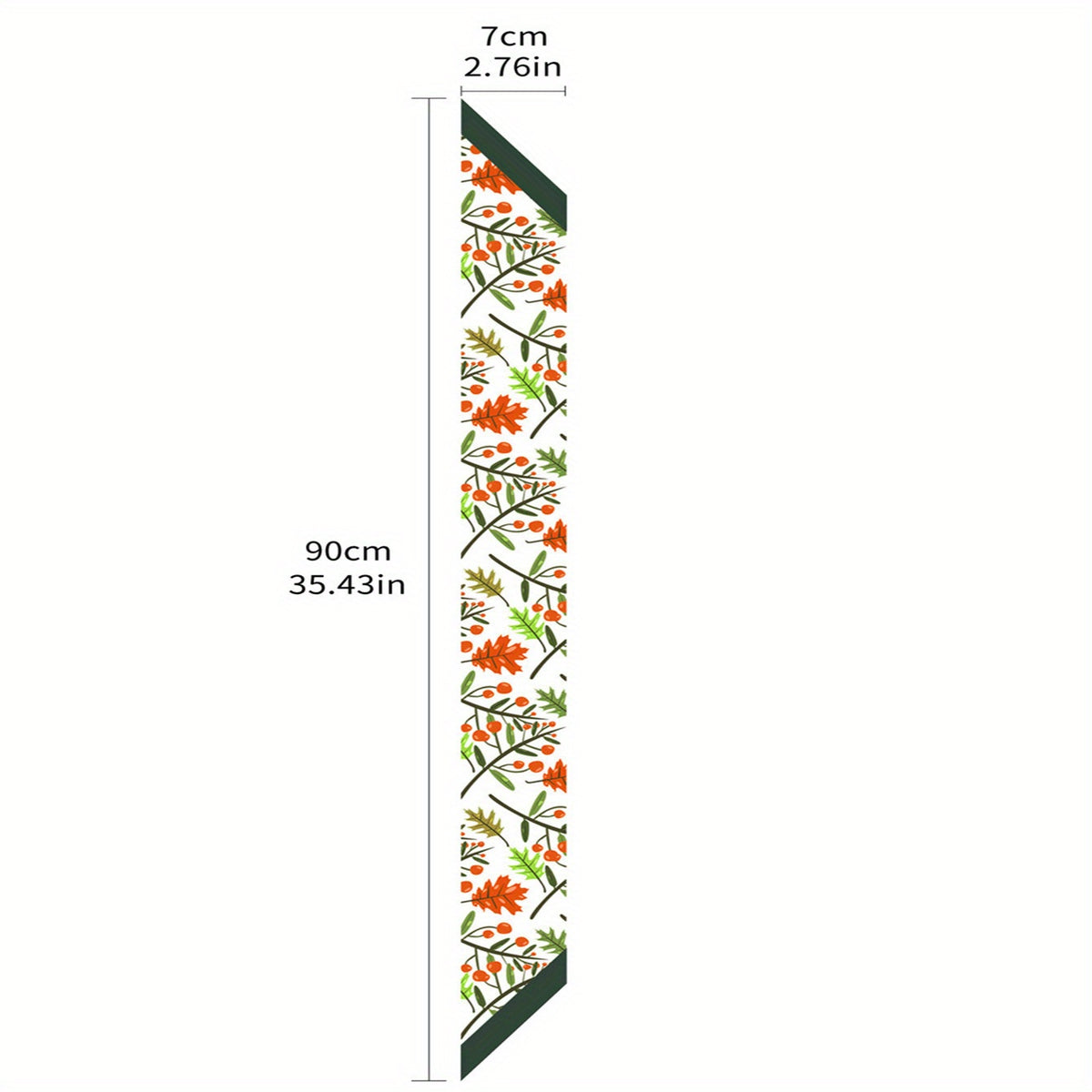 Fruit Leaf Print Skinny Scarf Long Ribbon Neckerchief