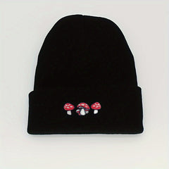 Mushroom Beanie Embroider Hat for Valentines