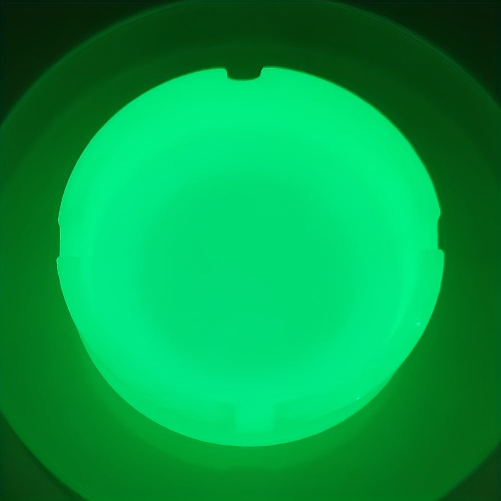 Luminous Silicone Ashtray Resists Temperatures Soft Portable Round Ashtray