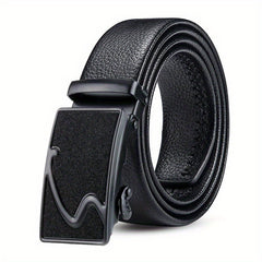 Men's Leather Belt Automatic Buckle Work Business Gift Dad Husband