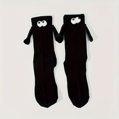 Cute Cartoon Socks With Magnetic 3D Dolls - Couple's Cotton Socks