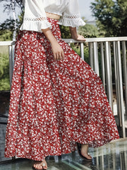  Boho Pants Women's Plus Ditsy Floral Print