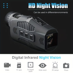 Night Vision Monocular 5x Zoom 1080P Telescope USB Charging Cable