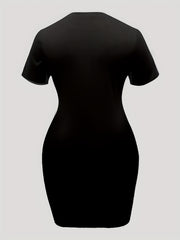  Heart & Letter Print Tee Dress