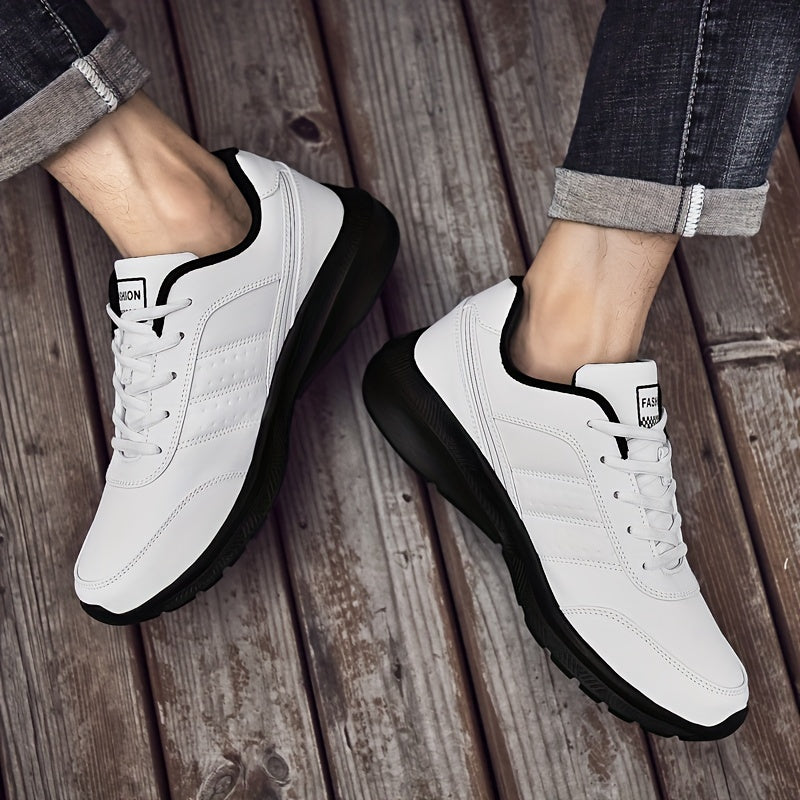  Men's Shock Absorption Running Shoes Non Slip Lace Up Sneakers