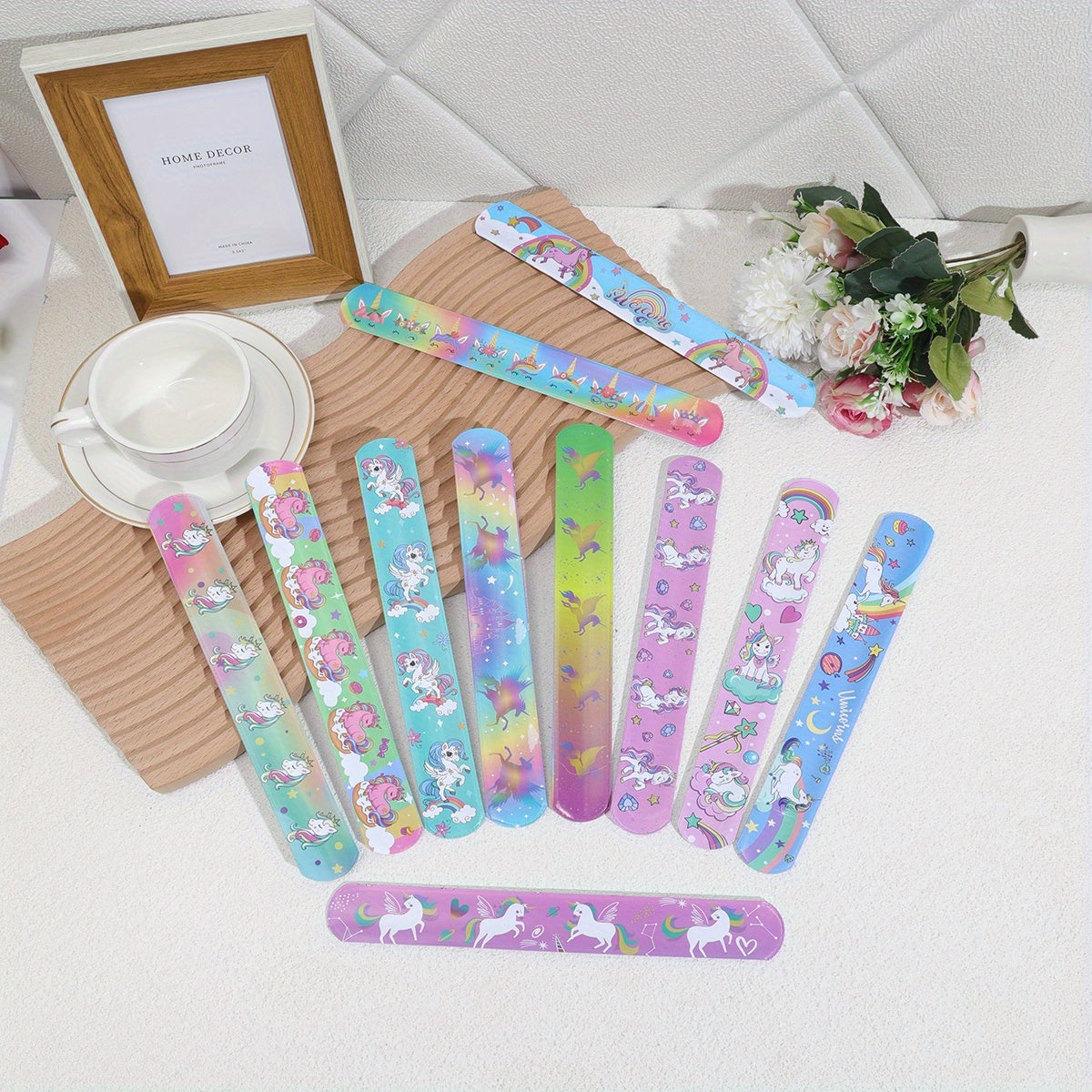 11pcs Unicorn Slap Hand Ring Game for Kids Party Favors