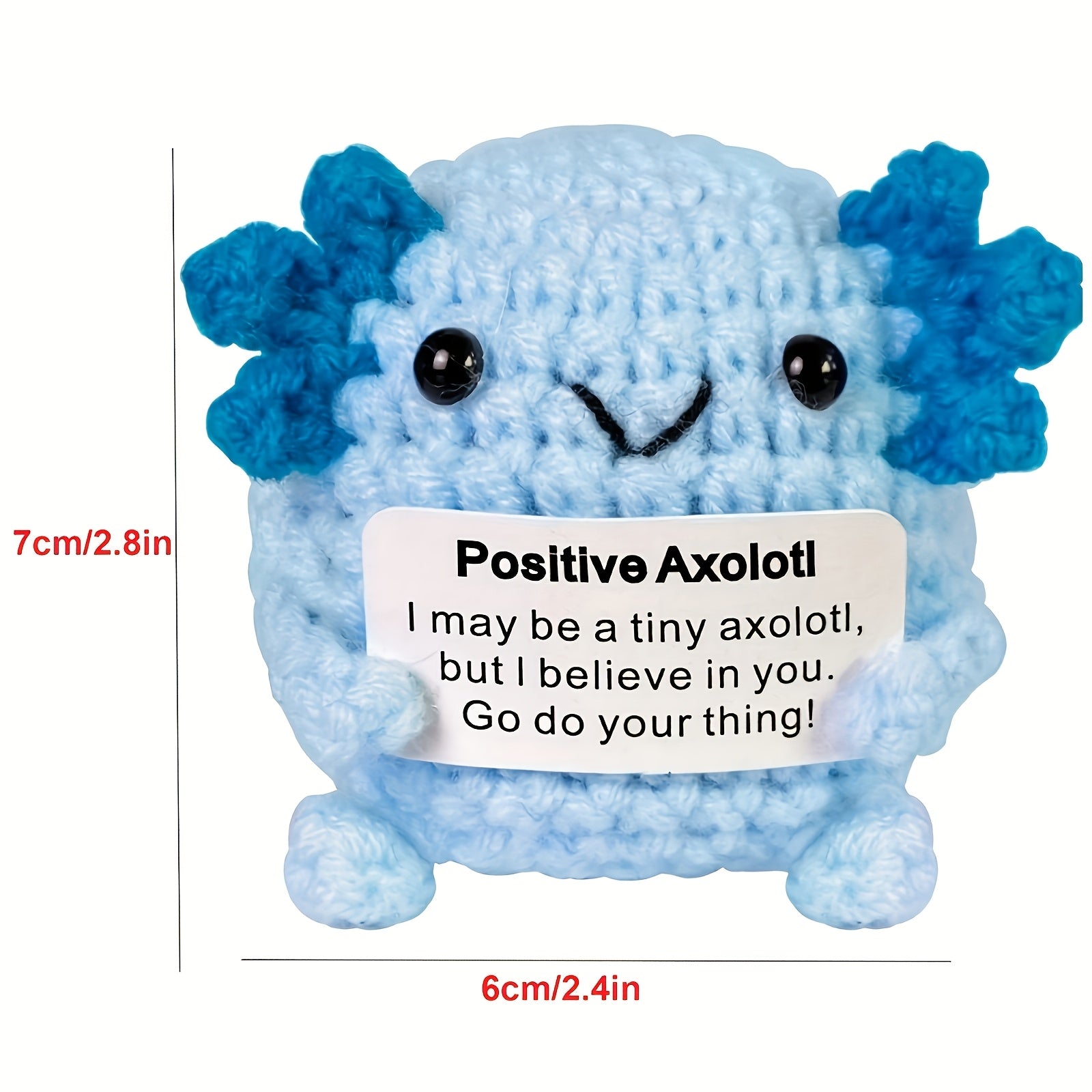 Crochet Axolotl Doll Plush Emotional Support Animal Unique Gift