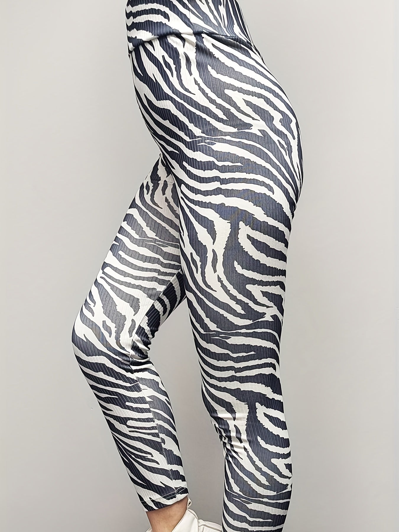  Mermaid Print High Rise Skinny Leggings