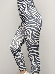  Mermaid Print High Rise Skinny Leggings