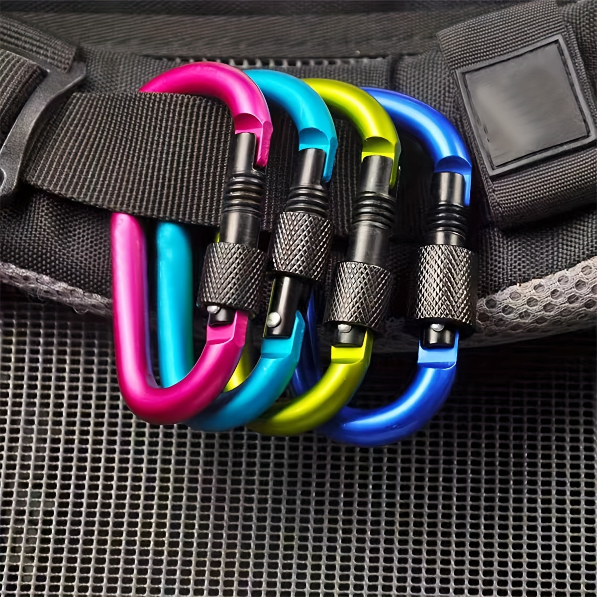 4pcs Aluminum Alloy Carabiner Hook for Outdoor Activities