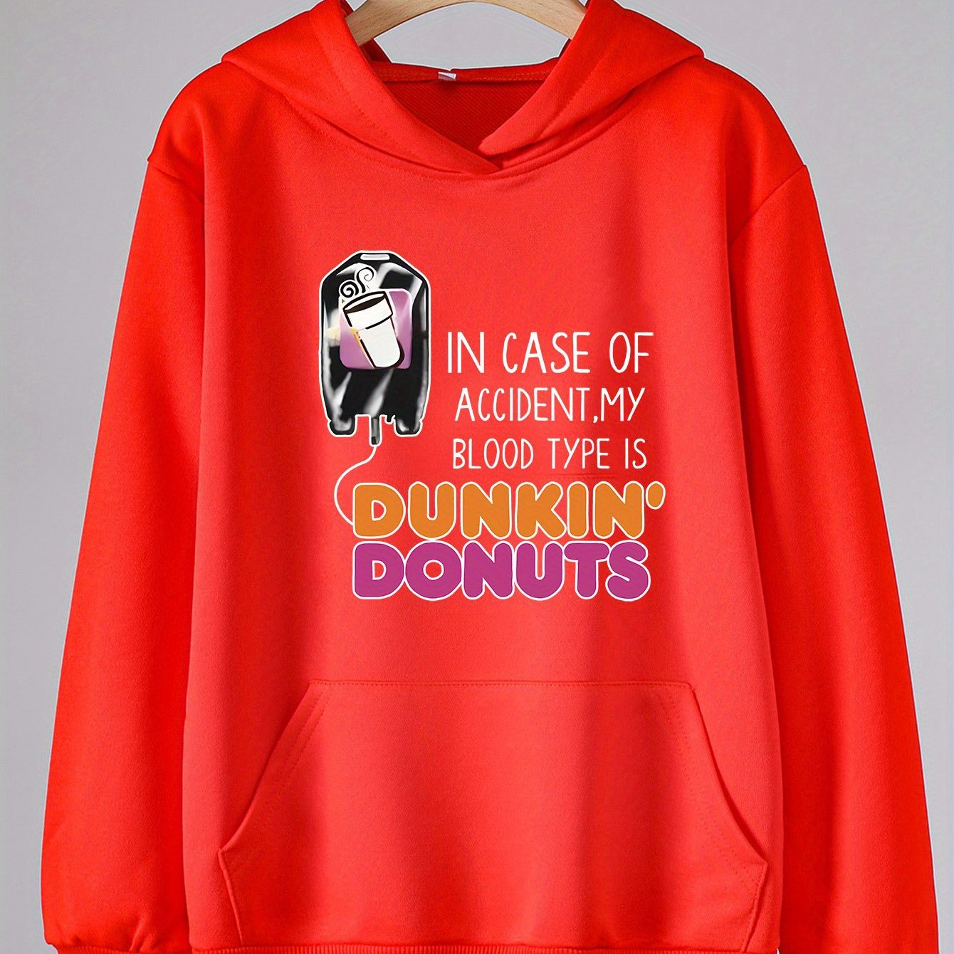 Dunkin' Donuts Print Hoodies Casual Sweatshirt