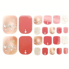 5 Full Wraps Toe Nail Polish Stickers with Nail Files