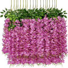 12pcs Realistic Wisteria Plants for Home and Outdoor Decor