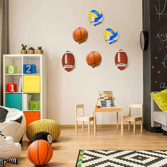 Wall Mounted Ball Rack Storage Holder for Basketball Football Volleyball