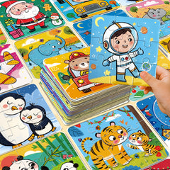 Space Theme Jigsaw Puzzles for Kids, Educational Toy with Astronaut Planets